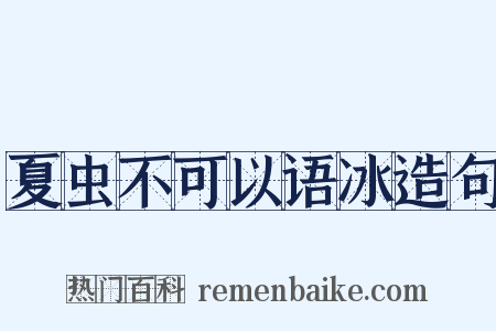 夏虫不可以语冰造句是什么意思的图片